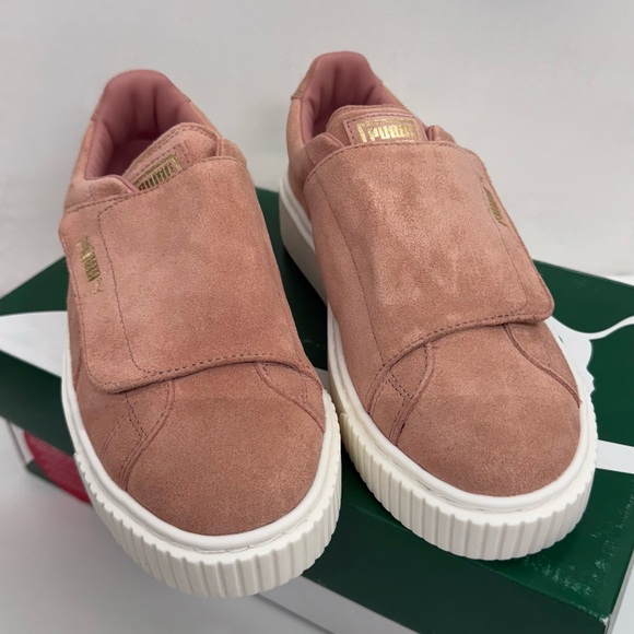 NWT Puma Pink Suede Platform Strap Wn’s - Picture 3 of 9